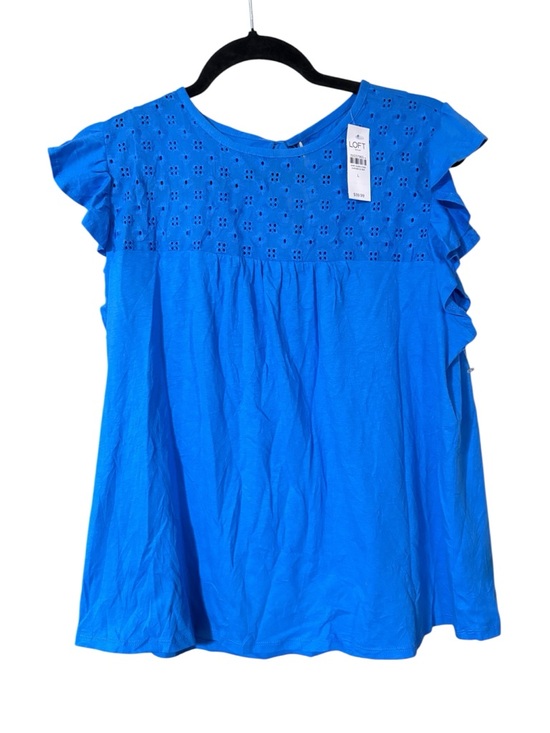 Loft Ruffled Sleeve Eyelet Top - Picture 2 of 4